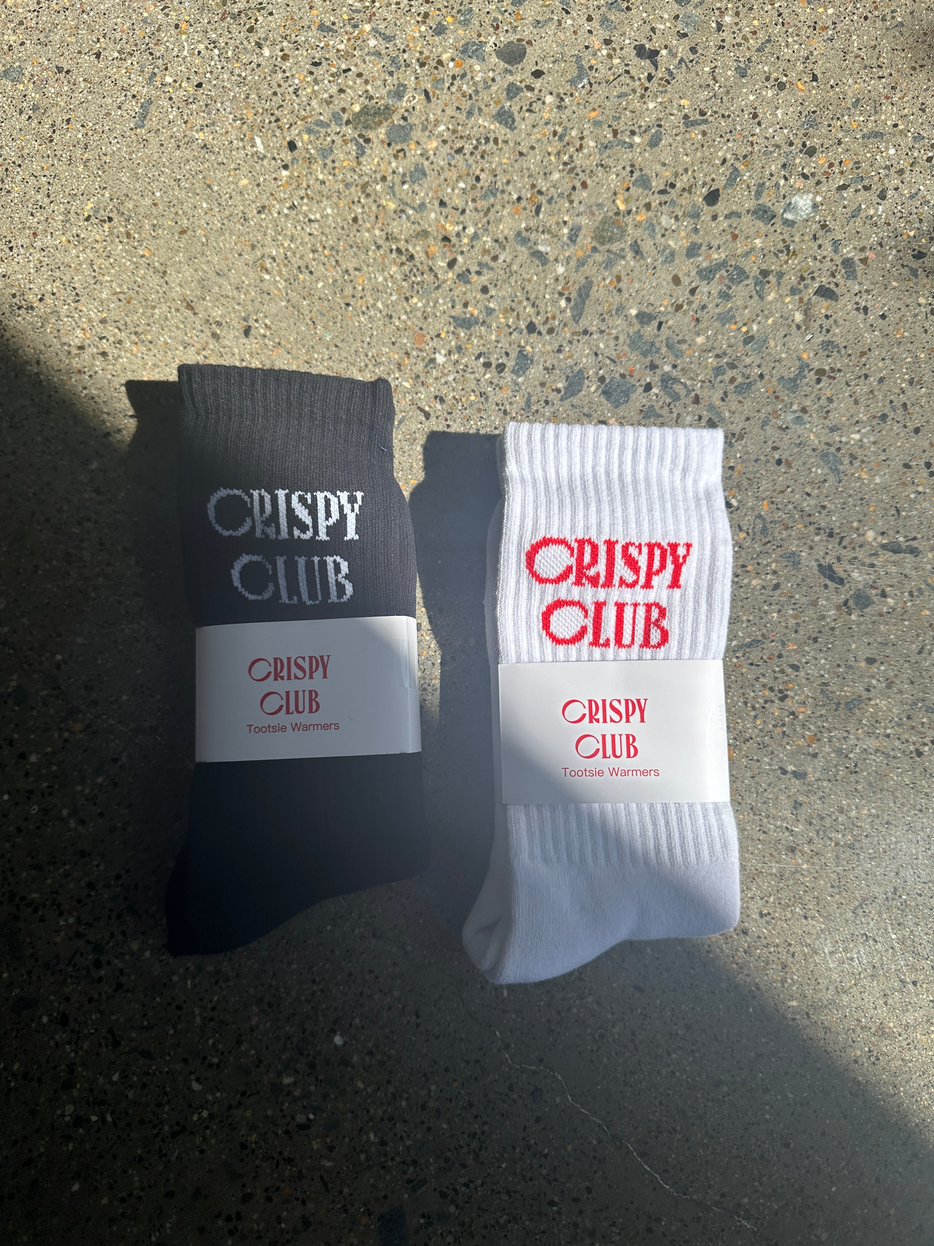 Crispy Club Tootsie Warmers Pair (Black & White)